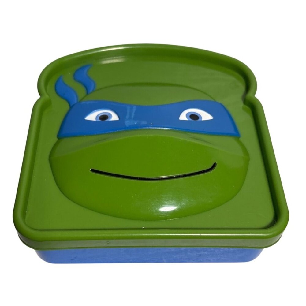 Teenage Mutant Ninja Turtles Sandwich Container Lunchbox TMNT Blue Green